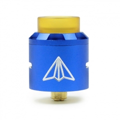 Aircraft Style 24mm RDA Rebuildable Dripping Atomizer w/ Bottom Feeding Pin - Blue