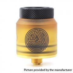 Authentic ADVKEN Artha 24mm RDA Rebuildable Dripping Atomizer w/ BF Pin - Yellow