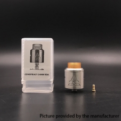 Conspiracy Style 24mm RDA Rebuildable Dripping Atomizer w/ BF Pin - Silver