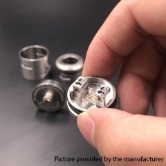Conspiracy Style 24mm RDA Rebuildable Dripping Atomizer w/ BF Pin - Silver