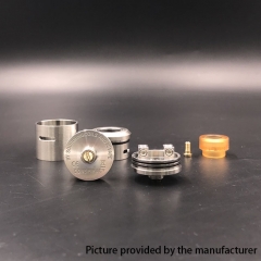 Conspiracy Style 24mm RDA Rebuildable Dripping Atomizer w/ BF Pin - Silver