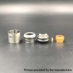 Conspiracy Style 24mm RDA Rebuildable Dripping Atomizer w/ BF Pin - Silver