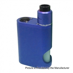 Drip Goon Box Style 24MM Mechanical Squonk Box Mod + Goon 1.5 Style RDA Kit w/8ml Bottle - Blue