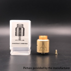 Conspiracy Style 24mm RDA Rebuildable Dripping Atomizer w/ BF Pin - Gold