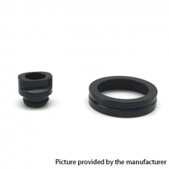 510 POM Replacement Drip Tip + Adapter Ring Kit for RDA / RTA / Sub Ohm Tank  - Black