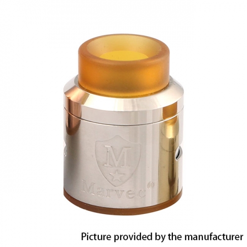 Authentic Marvec Dark Knight 24.5mm RDA Rebuildable Dripping Atomizer w/ BF Pin - Silver
