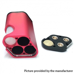 Drip Goon Box Style 24mm Mechanical Squonk Box Mod + Goon 1.5 Style RDA Kit w/8ml Bottle - Red