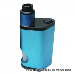 Drip Goon Box Style 24mm Mechanical Squonk Box Mod + Goon 1.5 Style RDA Kit w/8ml Bottle - Blue