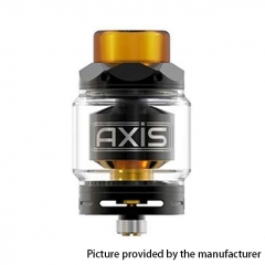 Authentic Gemz Axis 24mm RTA Rebuildable Tank Atomizer 2.5ml/4ml - Black