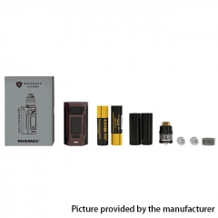 Authentic Wismec Reuleaux RX2 21700 230W TC VW APV Mod w/GNOME Clearomizer 2ml w/ 21700 Batteries Kit - Gradient Purple