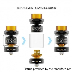 Authentic Gemz Axis 24mm RTA Rebuildable Tank Atomizer 2.5ml/4ml - Rainbow