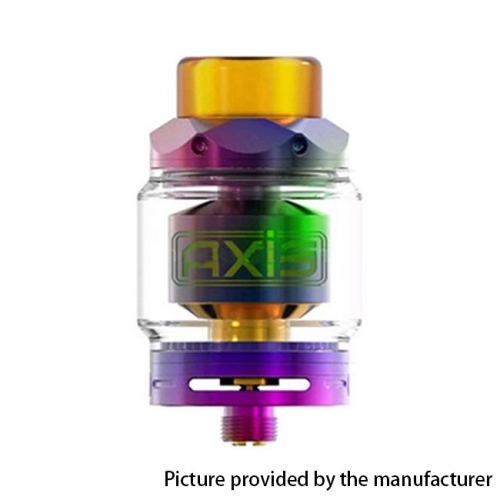 Authentic Gemz Axis 24mm RTA Rebuildable Tank Atomizer 2.5ml/4ml - Rainbow