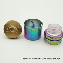 Vulcan Style 24mm RDA Rebuildable Dripping Atomizer w/ BF Pin - Gold