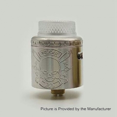 Vulcan Style 24mm RDA Rebuildable Dripping Atomizer w/ BF Pin - Silver