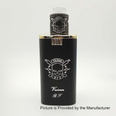 Vulcan Style Squonk 18650 Mechanical Box Mod w/8ml Bottle + 24mm BF RDA - Black
