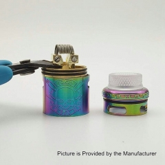 Vulcan Style 24mm RDA Rebuildable Dripping Atomizer w/ BF Pin - Gold