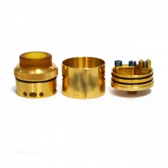 Mojia Car Style 25mm RDA Rebuildable Dripping Atomizer w/BF Pin - Gold