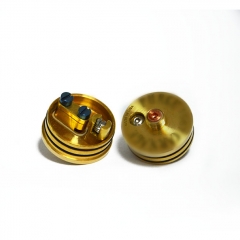 Mojia Car Style 25mm RDA Rebuildable Dripping Atomizer w/BF Pin - Gold