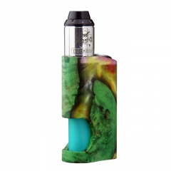 Authentic Arctic Dolphin Amber Stabilized Wood 18650 Squonk Mod w/7.0ml Bottle - Random Color