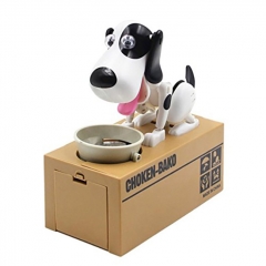 Choken Bako Bank Coin Bank Piggy Bank Robot Dog Toys Novelty Dog ABS 1 Pieces - Black White