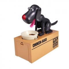 Choken Bako Bank Coin Bank Piggy Bank Robot Dog Toys Novelty Dog ABS 1 Pieces - Black