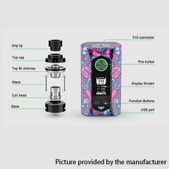 Authentic Blade 235W TC VW Variable Wattage Box Mod + Aero Tank Kit - Matte Black