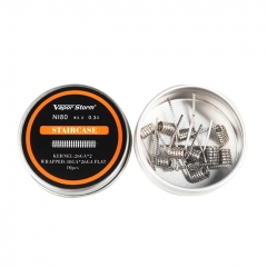 Vapor Storm Pre-Made Coil NI80 Eight-Core Fused Clapton Coils ( 38GA*29GA Flat*8+ 36GA)/ 0.38ohm /10pcs