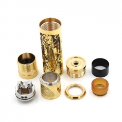 Tower Mods Desolator Z Style 18650 Hybrid Mechanical Mod 25mm + Axis Style RDA Kit - Gold
