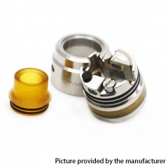 Kindbright Flave 24mm Style 316SS RTA Rebuildable Tank Atomizer w/ BF Pin - Silver