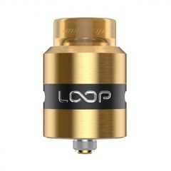 Authentic Loop 24mm RDA Rebuildable Dripping Atomizer w/ BF Pin - Gold