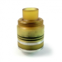 Kindbright Flave 24mm Style 316SS RTA Rebuildable Tank Atomizer w/ BF Pin - Yellow