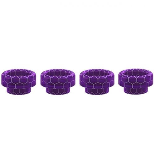 Authentic Wismec Replacement 810 Resin Drip Tip for Tobhino BF RDA / Luxotic BF Kit 11.5mm (4pcs) - Purple Honeycomb