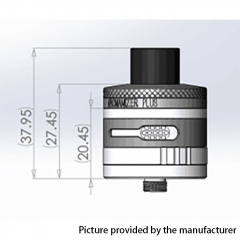 Authentic Steam Crave Aromamizer Plus 30mm RDTA Rebuildable Dripping Tank Atomizer 10ml - Black
