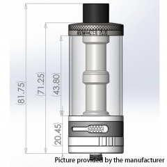 Authentic Steam Crave Aromamizer Plus 30mm RDTA Rebuildable Dripping Tank Atomizer 10ml - Black