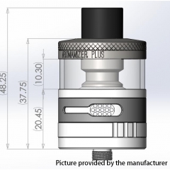 Authentic Steam Crave Aromamizer Plus 30mm RDTA Rebuildable Dripping Tank Atomizer 10ml - Black