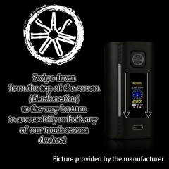 Authentic Asmodus Lustro 200W Touch Screen TC VW Variable Wattage Box Mod - Gun Metal