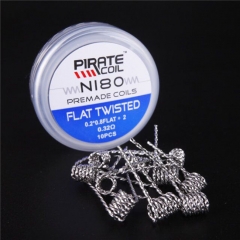 Pirate Vape Ni80 Flat Twisted Prebulit Coil Wire 0.2*0.8 Flat *2 / 0.32ohm (10-Pack)