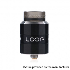 Loop Style 24mm RDA Rebuildable Dripping Atomizer w/ BF Pin - Black