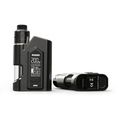 Authentic Nikola Niagara 200W VW Variable Wattage Squonk Box Mod + RDA Kit +6ml Bottle - Gun Metal