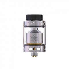 Authentic Gemz Lucky Star 2 24mm RTA Rebuildable Tank Atomizer 4ml - Silver