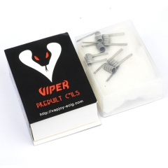 Authentic Vapjoy Pre-Made Ni80 Viper Coils  (0.32ohm) + Japanese Organic Cotton