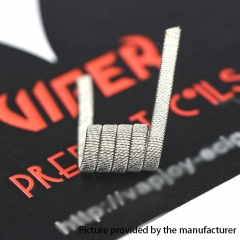 Authentic Vapjoy Pre-Made Ni80 Viper Coils  (0.32ohm) + Japanese Organic Cotton