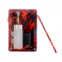 Authentic Vpdam Leon Resin Squonk Box 18650/20700 Mod w/ 7.0ml Bottle - Black Yellow
