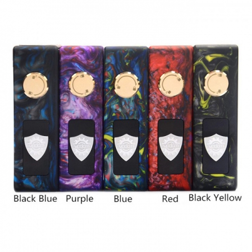 Authentic Vpdam Leon Resin Squonk Box 18650/20700 Mod w/ 7.0ml Bottle - Black Yellow