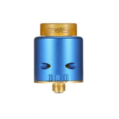 Authentic ADVKEN Ziggs V2 24mm RDA Rebuildable Dripping Atomizer w/ 810 Drip Tip - Blue