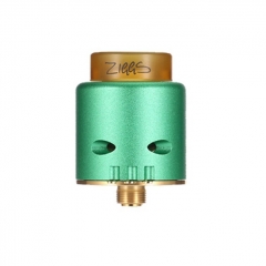 Authentic ADVKEN Ziggs V2 24mm RDA Rebuildable Dripping Atomizer w/ 810 Drip Tip - Green