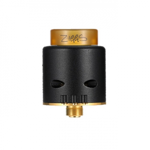 Authentic ADVKEN Ziggs V2 24mm RDA Rebuildable Dripping Atomizer w/ 810 Drip Tip - Black