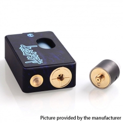 Authentic MFT Dark Flow Squonk Mechanical Box Mod + RDA Kit - Black Orange