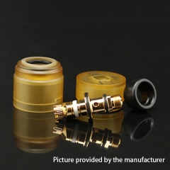 Dot Style 24mm RDTA Rebuildable Dripping Tank Atomizer 3.0ML w/ BF Pin - Yellow