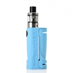 Authentic Vapor Storm ECO Mechanical Box Mod w/2ml(0.3ohm) Atomizer Kit - Blue